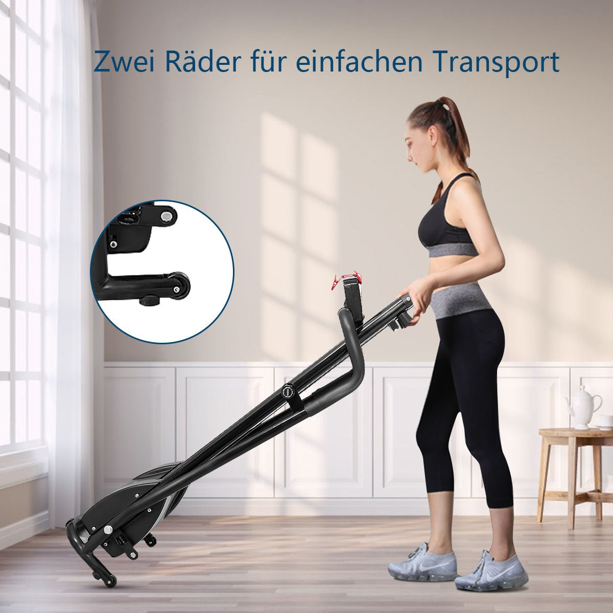 Elektrisches Laufband Klappbar Heimtrainer Rollbar Fitnessgerät LCD Display