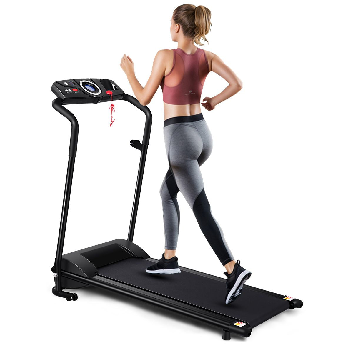 Elektrisches Laufband Klappbar Heimtrainer Rollbar Fitnessgerät LCD Display