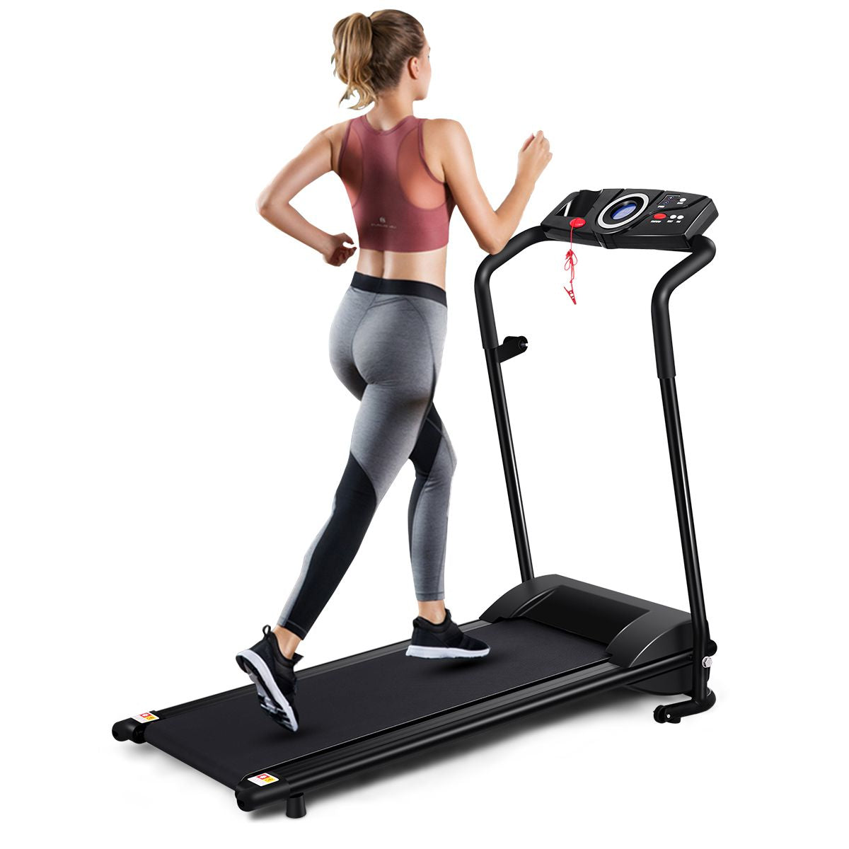 Elektrisches Laufband Klappbar Heimtrainer Rollbar Fitnessgerät LCD Display